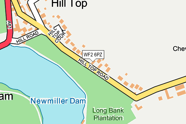 WF2 6PZ map - OS OpenMap – Local (Ordnance Survey)