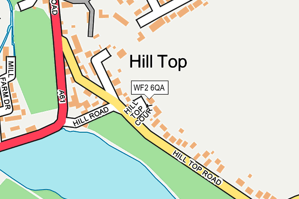 WF2 6QA map - OS OpenMap – Local (Ordnance Survey)