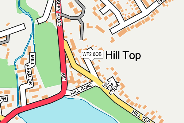 WF2 6QB map - OS OpenMap – Local (Ordnance Survey)