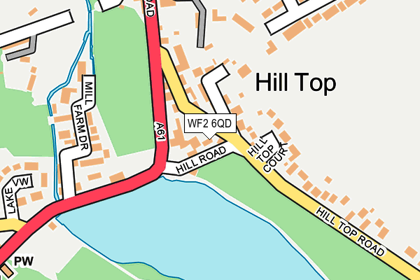 WF2 6QD map - OS OpenMap – Local (Ordnance Survey)