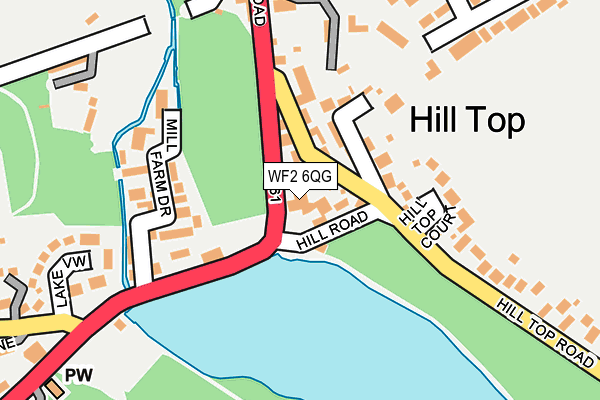 WF2 6QG map - OS OpenMap – Local (Ordnance Survey)