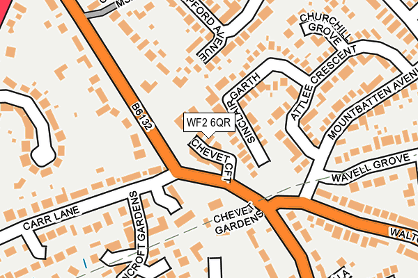 WF2 6QR map - OS OpenMap – Local (Ordnance Survey)