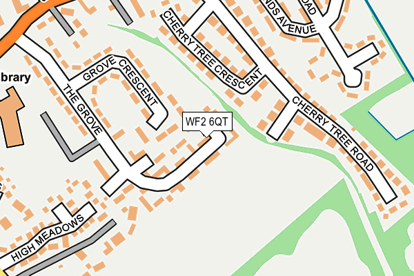WF2 6QT map - OS OpenMap – Local (Ordnance Survey)