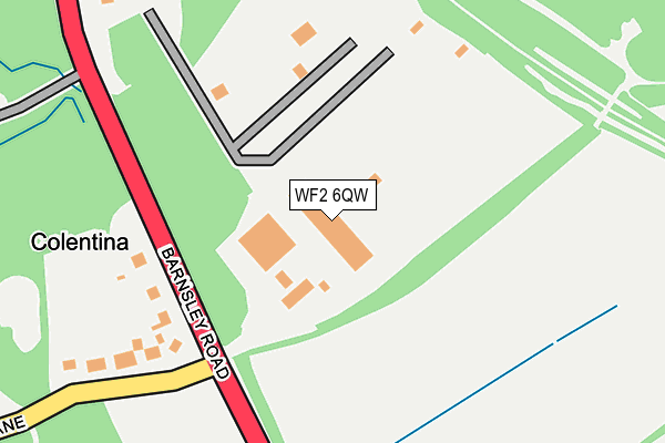 WF2 6QW map - OS OpenMap – Local (Ordnance Survey)
