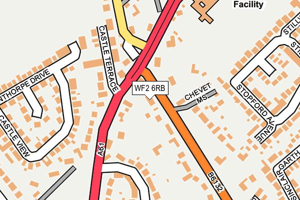 WF2 6RB map - OS OpenMap – Local (Ordnance Survey)