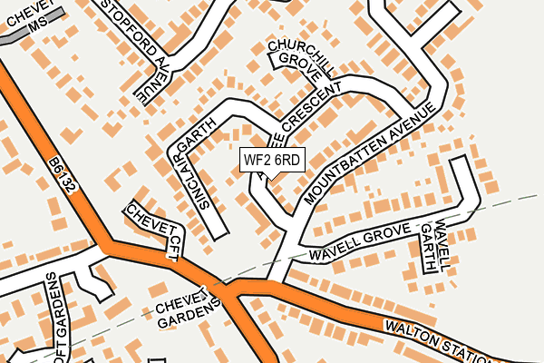 WF2 6RD map - OS OpenMap – Local (Ordnance Survey)