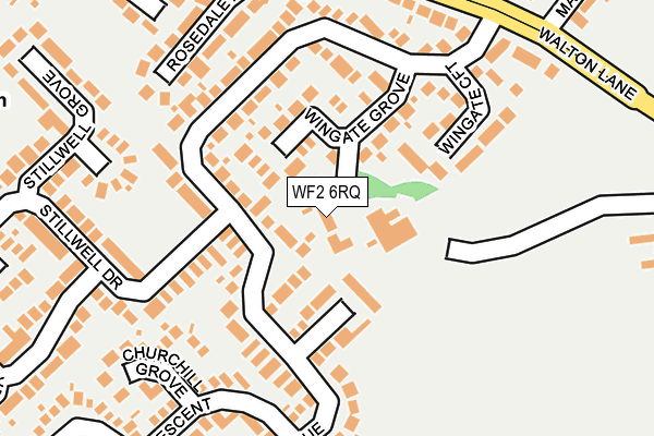 WF2 6RQ map - OS OpenMap – Local (Ordnance Survey)