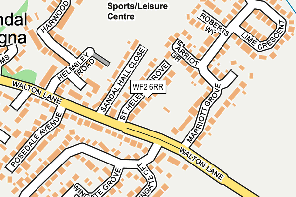 WF2 6RR map - OS OpenMap – Local (Ordnance Survey)