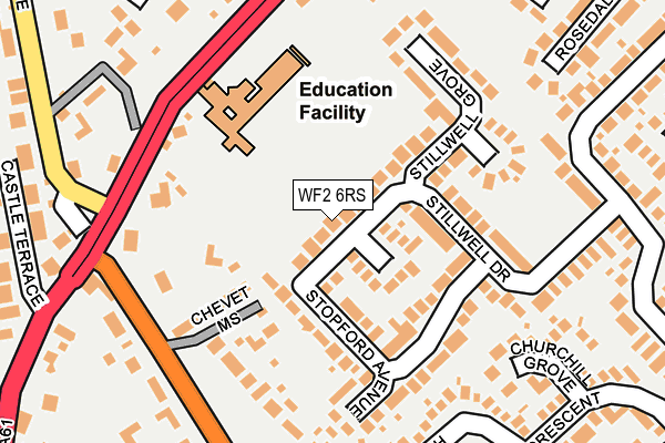 WF2 6RS map - OS OpenMap – Local (Ordnance Survey)