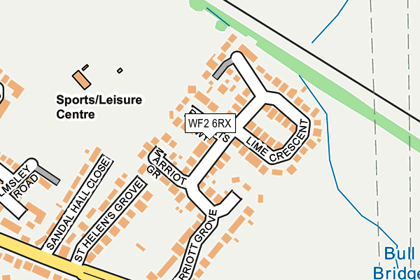 WF2 6RX map - OS OpenMap – Local (Ordnance Survey)