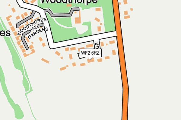 WF2 6RZ map - OS OpenMap – Local (Ordnance Survey)