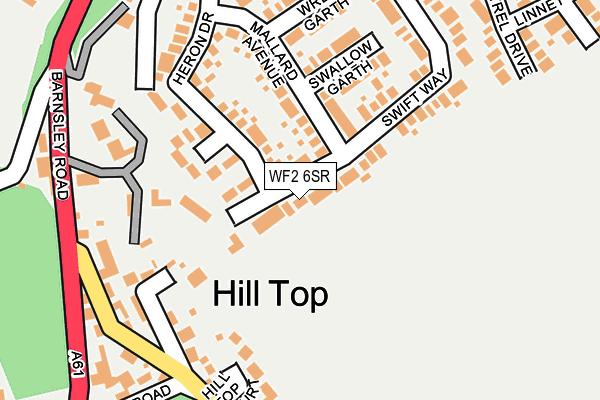 WF2 6SR map - OS OpenMap – Local (Ordnance Survey)