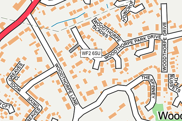 WF2 6SU map - OS OpenMap – Local (Ordnance Survey)