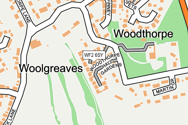 WF2 6SY map - OS OpenMap – Local (Ordnance Survey)