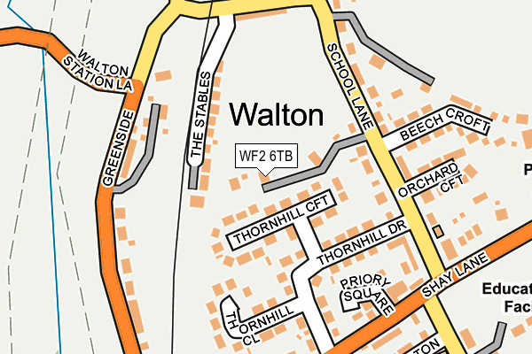 WF2 6TB map - OS OpenMap – Local (Ordnance Survey)