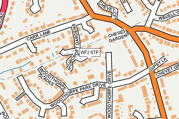 WF2 6TP map - OS OpenMap – Local (Ordnance Survey)