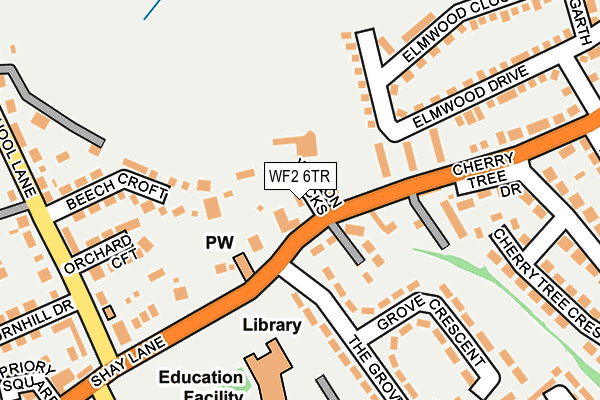 WF2 6TR map - OS OpenMap – Local (Ordnance Survey)