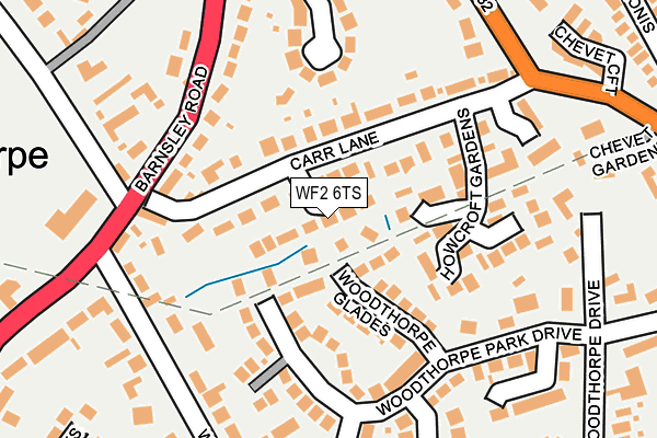 WF2 6TS map - OS OpenMap – Local (Ordnance Survey)