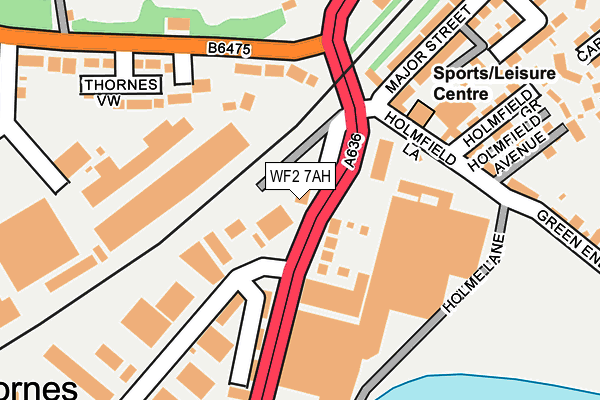 WF2 7AH map - OS OpenMap – Local (Ordnance Survey)