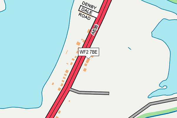 WF2 7BE map - OS OpenMap – Local (Ordnance Survey)