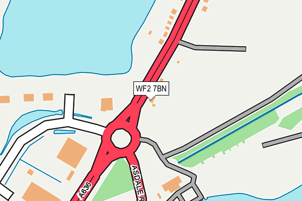 WF2 7BN map - OS OpenMap – Local (Ordnance Survey)