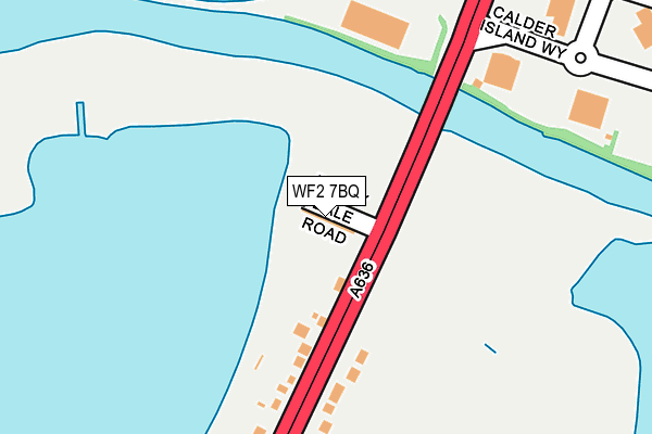 WF2 7BQ map - OS OpenMap – Local (Ordnance Survey)