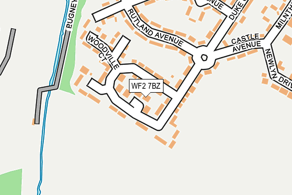 WF2 7BZ map - OS OpenMap – Local (Ordnance Survey)