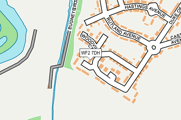 WF2 7DH map - OS OpenMap – Local (Ordnance Survey)