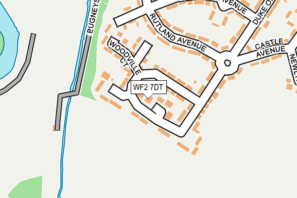 WF2 7DT map - OS OpenMap – Local (Ordnance Survey)