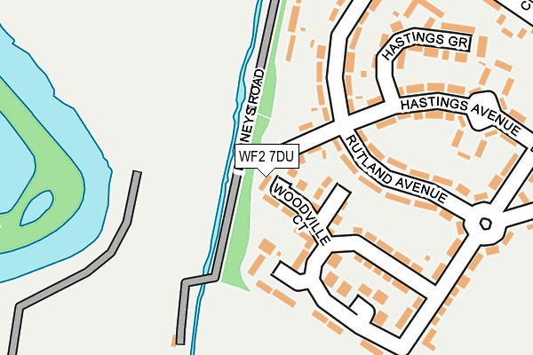 WF2 7DU map - OS OpenMap – Local (Ordnance Survey)