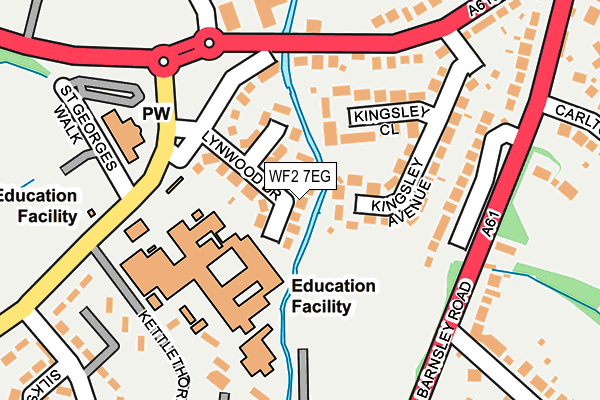 WF2 7EG map - OS OpenMap – Local (Ordnance Survey)