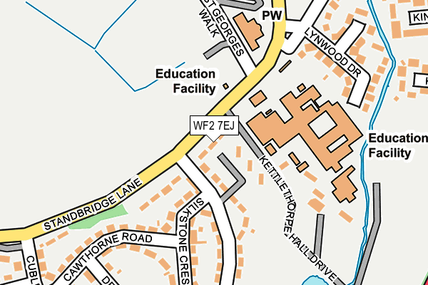 WF2 7EJ map - OS OpenMap – Local (Ordnance Survey)