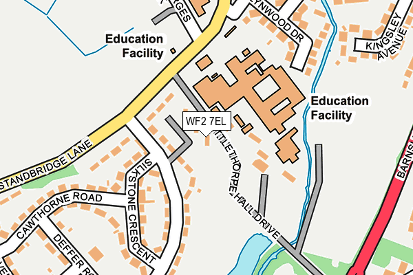 WF2 7EL map - OS OpenMap – Local (Ordnance Survey)