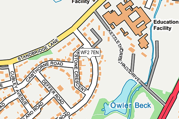WF2 7EN map - OS OpenMap – Local (Ordnance Survey)