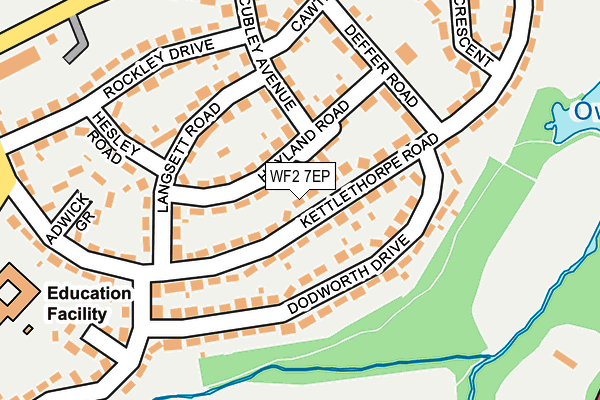 WF2 7EP map - OS OpenMap – Local (Ordnance Survey)