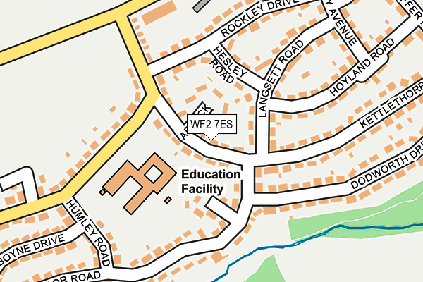 WF2 7ES map - OS OpenMap – Local (Ordnance Survey)