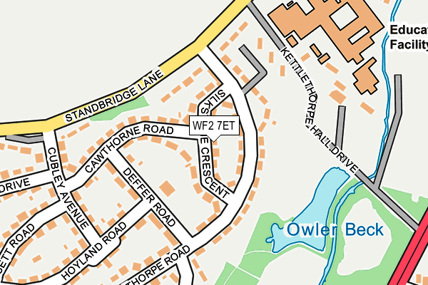 WF2 7ET map - OS OpenMap – Local (Ordnance Survey)