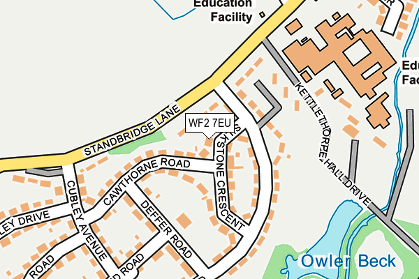WF2 7EU map - OS OpenMap – Local (Ordnance Survey)