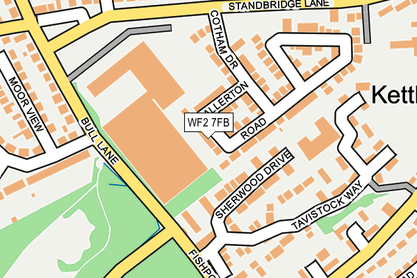 WF2 7FB map - OS OpenMap – Local (Ordnance Survey)