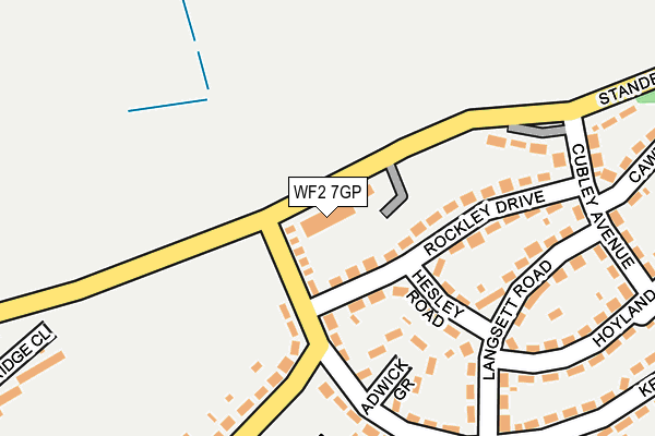 WF2 7GP map - OS OpenMap – Local (Ordnance Survey)