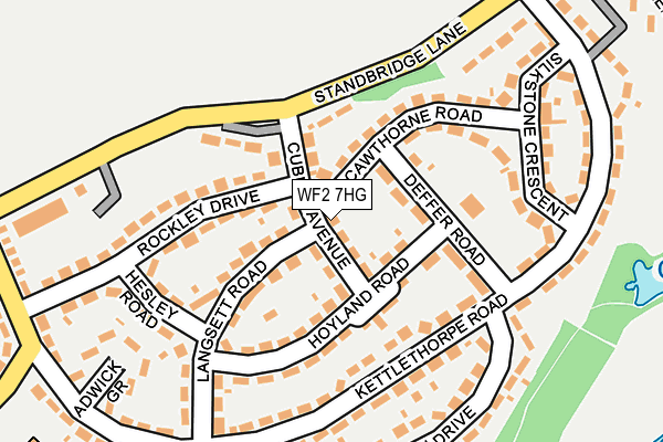 WF2 7HG map - OS OpenMap – Local (Ordnance Survey)