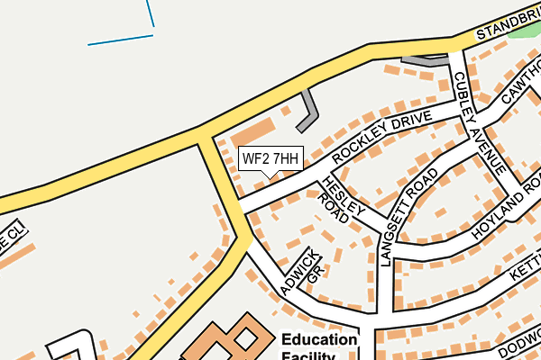 WF2 7HH map - OS OpenMap – Local (Ordnance Survey)