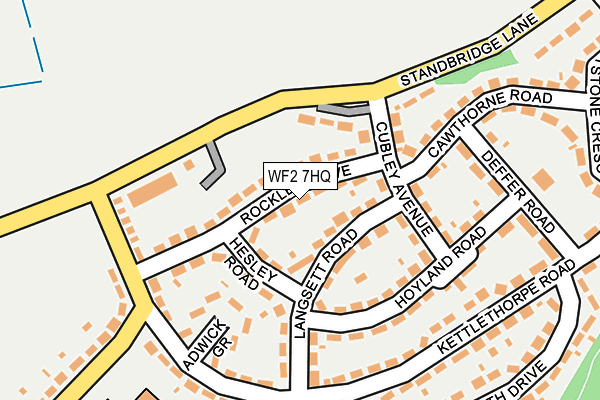 WF2 7HQ map - OS OpenMap – Local (Ordnance Survey)