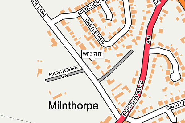 WF2 7HT map - OS OpenMap – Local (Ordnance Survey)