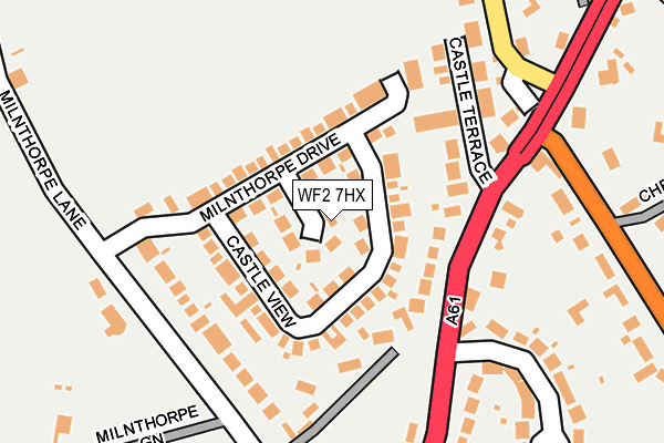 WF2 7HX map - OS OpenMap – Local (Ordnance Survey)