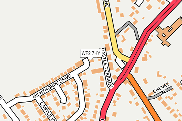 WF2 7HY map - OS OpenMap – Local (Ordnance Survey)