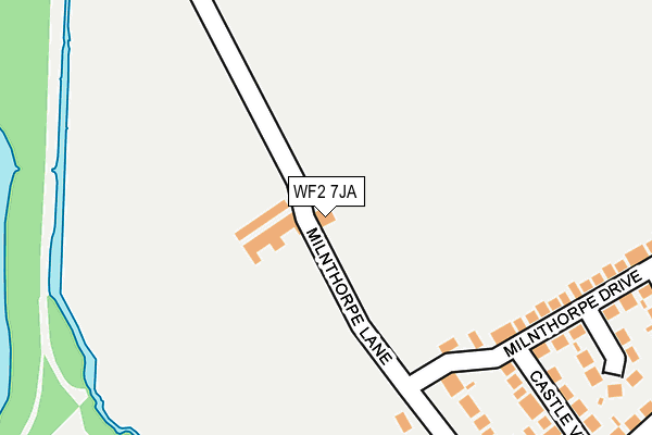 WF2 7JA map - OS OpenMap – Local (Ordnance Survey)
