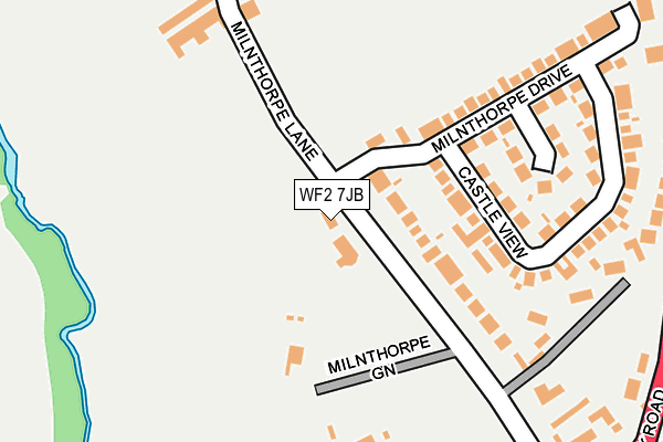WF2 7JB map - OS OpenMap – Local (Ordnance Survey)