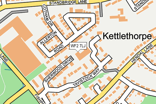 WF2 7LJ map - OS OpenMap – Local (Ordnance Survey)