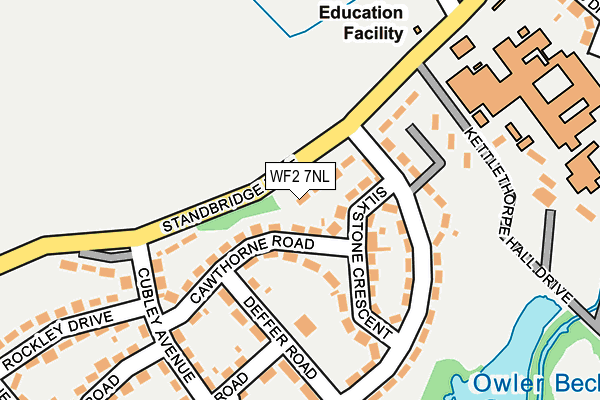 WF2 7NL map - OS OpenMap – Local (Ordnance Survey)